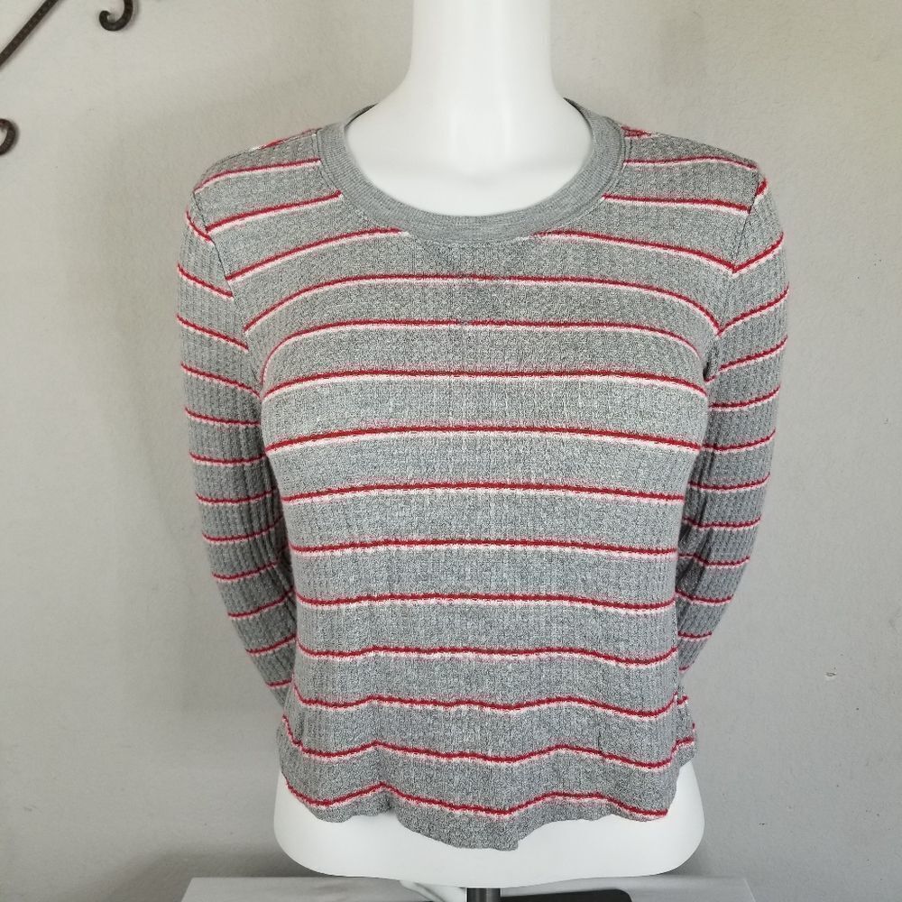 Me To We Long Sleeve Striped Shirt Size S